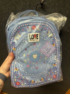 Brighton Light Blue Embroidered 'LOVE BRIGHTON' Backpack